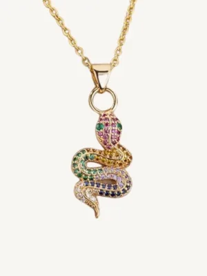 Cadena y dije serpiente acero quirúrgico | Mara